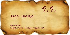 Imre Ibolya névjegykártya